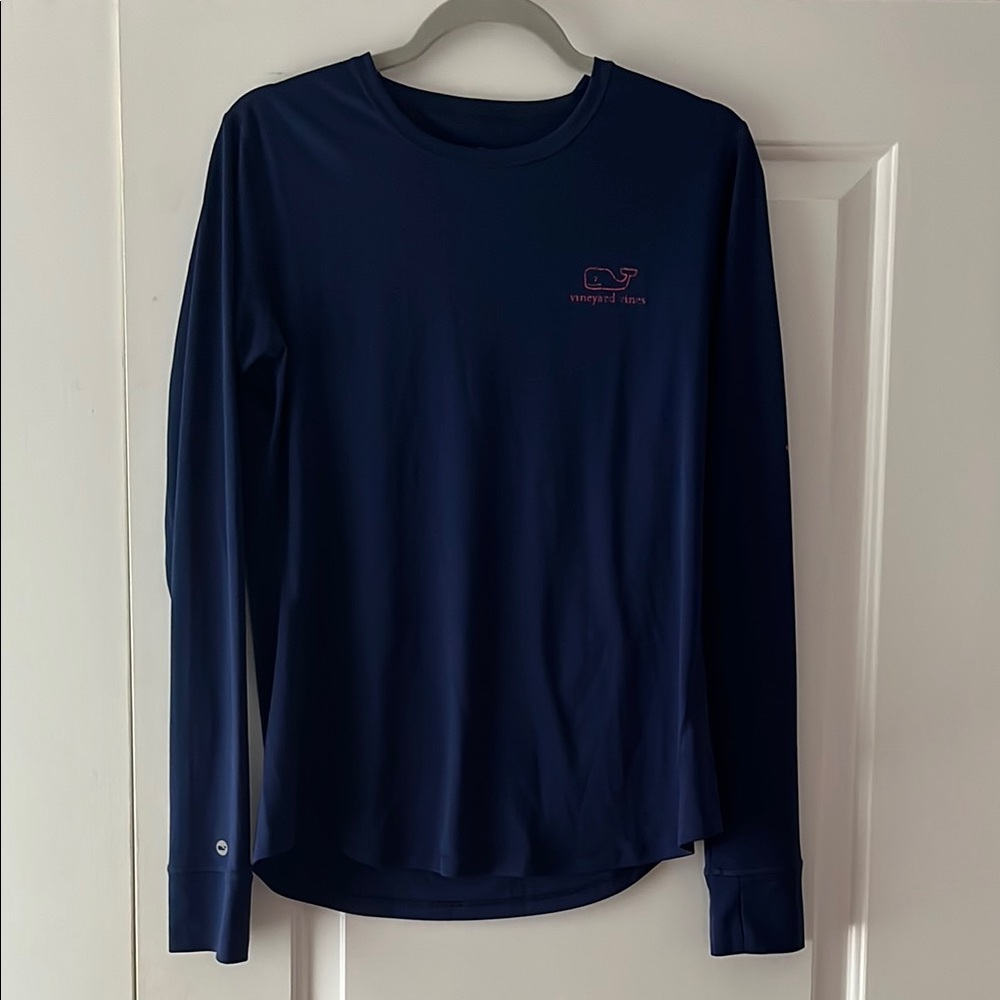 Vineyard Vines Performance Navy Long Sleeve Tee